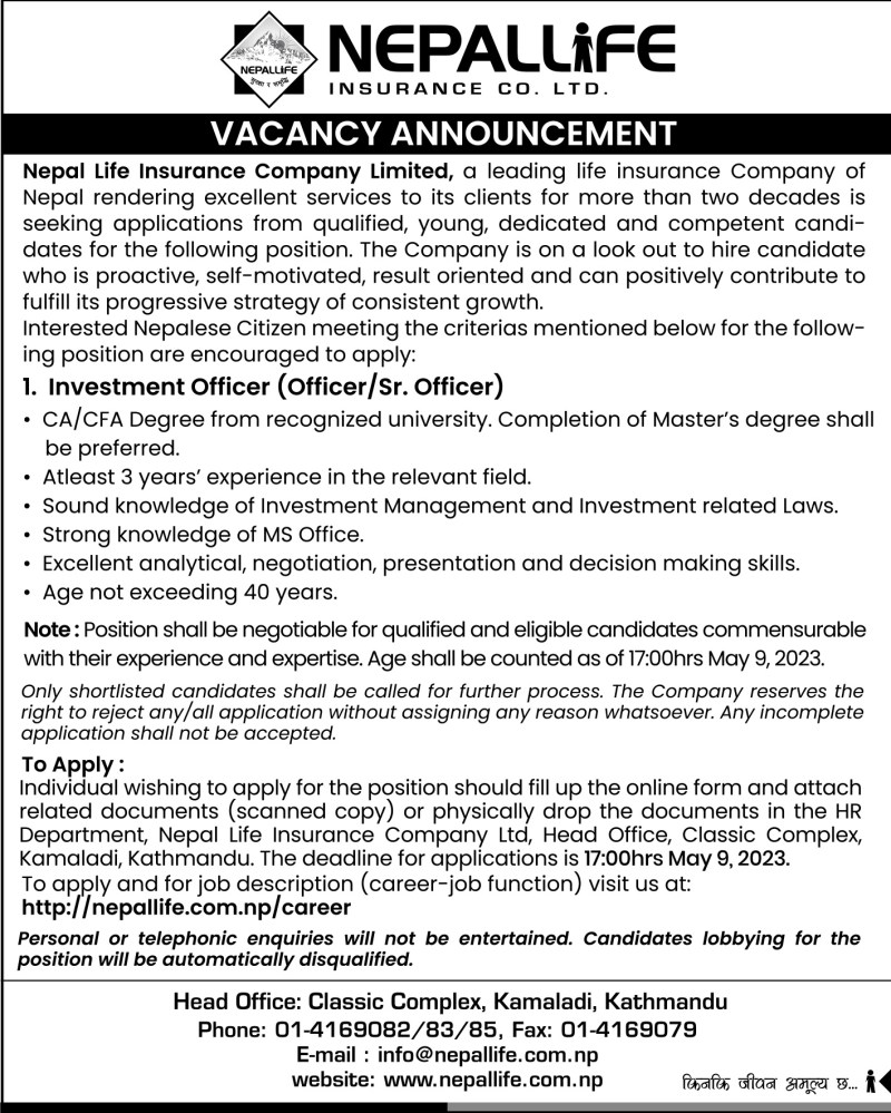 insurance company job vacancy near me 06437ee6d